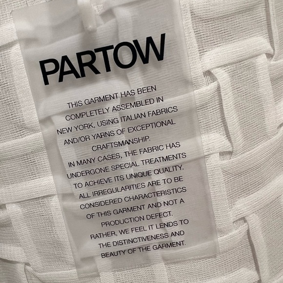 Partow | Seraphine | Basket Weave | Blouse | White | Size 6 | NWT - Picture 7 of 14